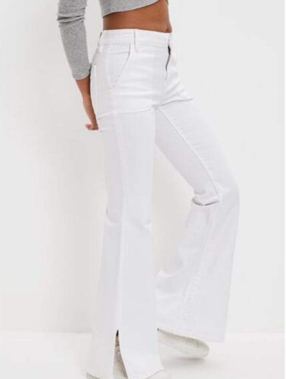 American Eagle Festival Flare Jeans White 18 Long